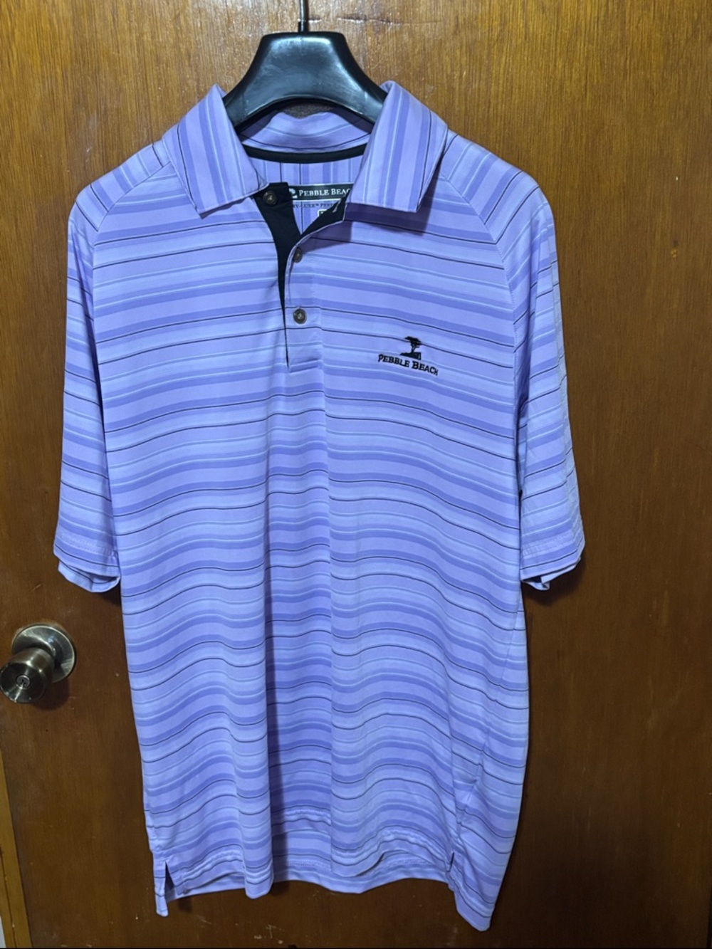 Men’s M golf pebble beach dry lux performance polo purples classy tennis shirt